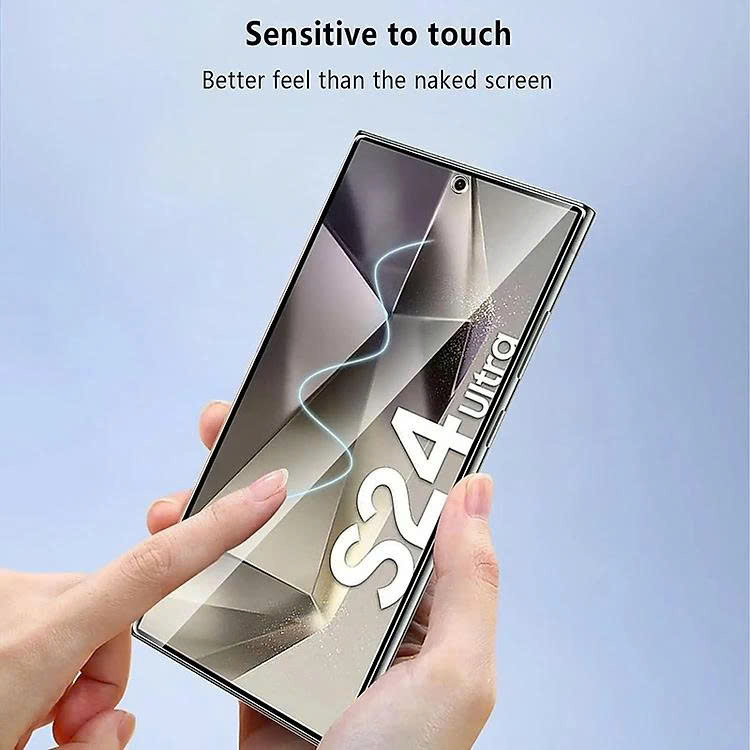 Kính Cường Lực chống nhìn trộm Cho Samsung Galaxy S24 Ultra / S25 Ultra / S26Ultra 5G loại sử dụng vân tay được, có lớp kháng khuẩn - Hàng Chính Hãng