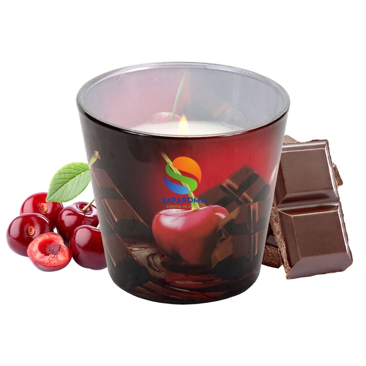 Ly nến thơm tinh dầu Bartek Chocolate 115g QT3575 - sôcôla anh đào, cam ngọt, nến trang trí, thơm phòng, thư giãn, hỗ trợ khử mùi
