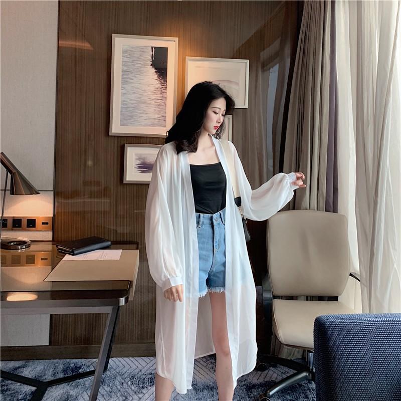 ÁO CARDIGAN CHẤT VOAN MỎNG DÁNG DÀI SIÊU XINH