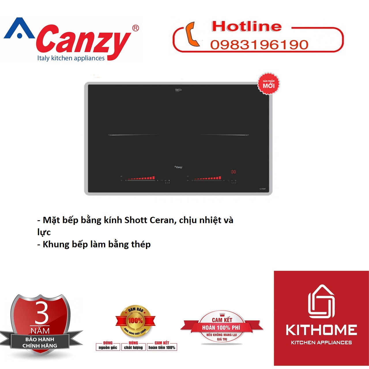 Bếp điện từ Canzy CZ 702IP - Chính Hãng