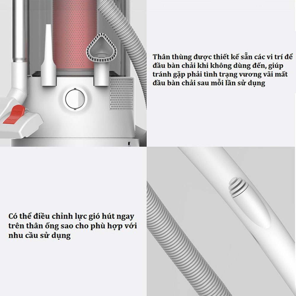 Máy hút bụi khô và ướt Xiaomi Deerma TJ200 đa chức năng, 1200W, 18KPA, dung tích 6L (nước 3.5L) - Hàng Chính Hãng