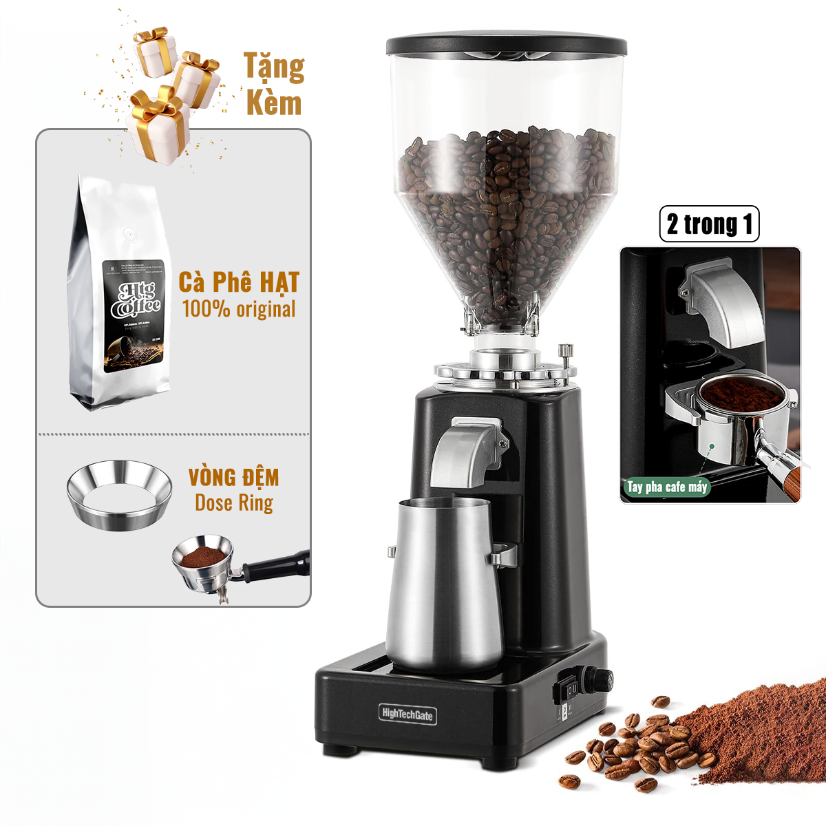 Máy Xay Cà Phê G9 Xay Hạt Cafe Pha Espresso, 19 Cấp Độ Xay Thô Đến Mịn, Lưỡi Phẳng Cho Gia Đình và Quán Cà Phê, Nhà Hàng, Hàng Chính Hãng