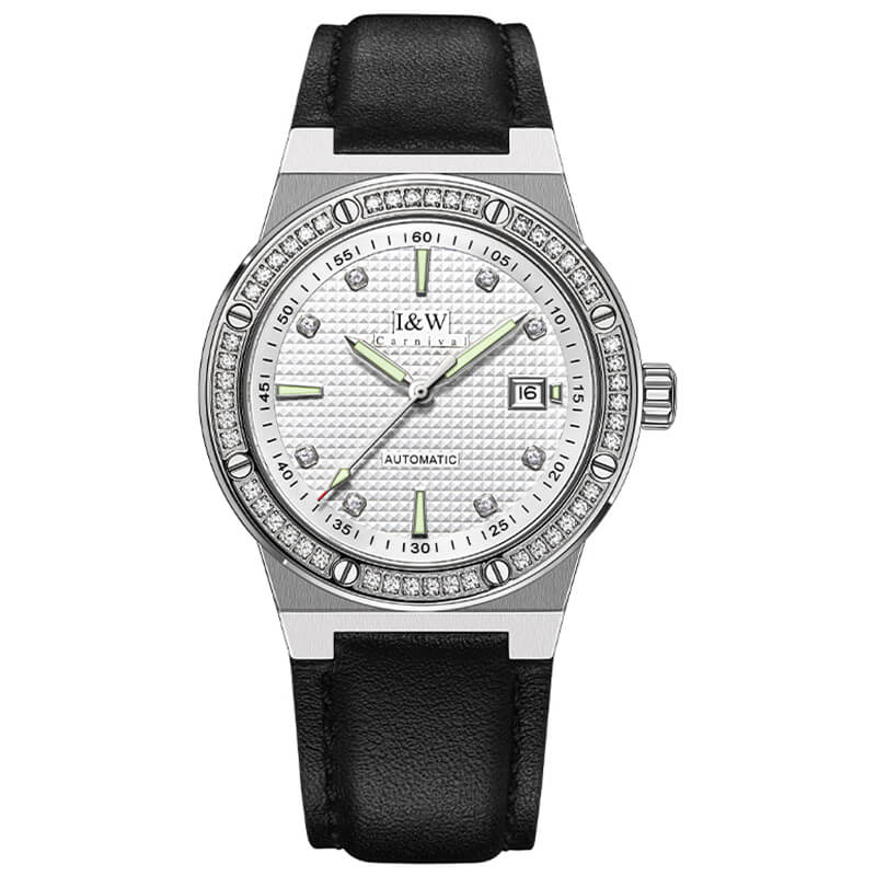 Đồng hồ nam chính hãng IW CARNIVAL IW610G-1 Kính sapphire ,chống xước ,Chống nước 30m ,Bảo hành 24 tháng,Máy cơ ,dây da cao cấp, thiết kế đơn giản dễ đeo