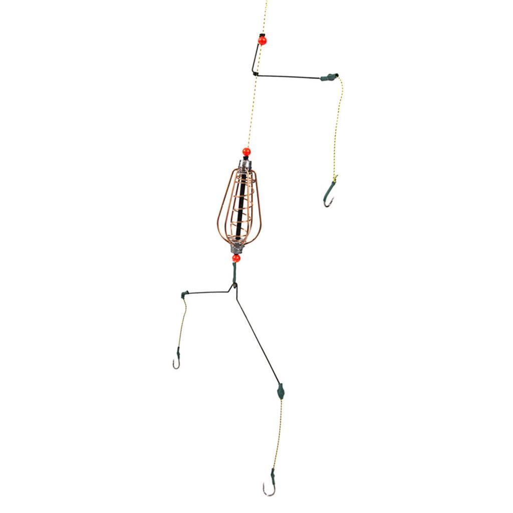 6xSpring Fishing Feeder Lead Thrower Carp Method Fishing Bait Cage 15/20/25g