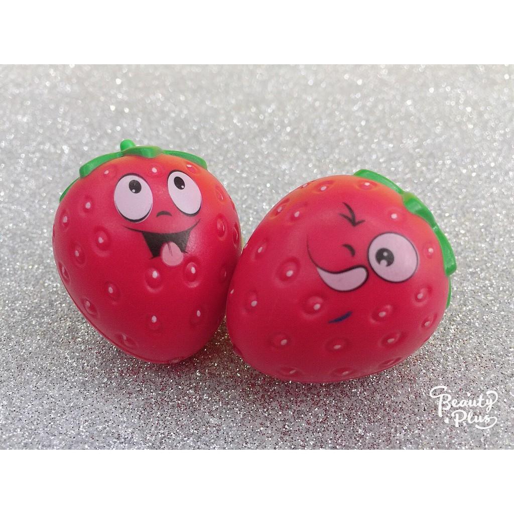 Móc khóa quả dâu cảm xúc - móc khóa phát sáng có nhạc + đèn