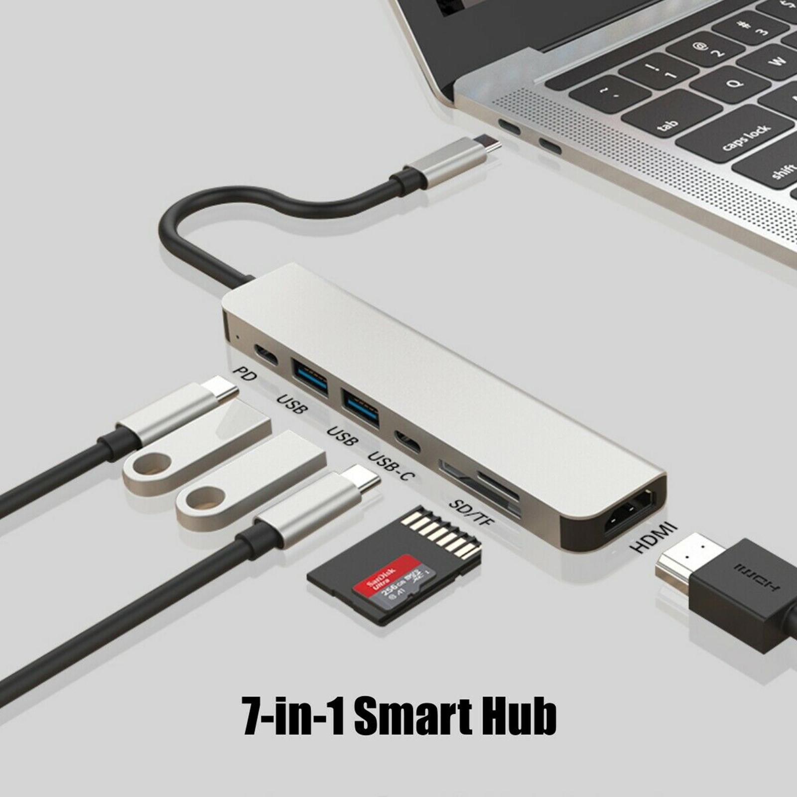 New Type C to USB-C 4K HDMI Adapter Hub Dock with PD Charge for MacBook