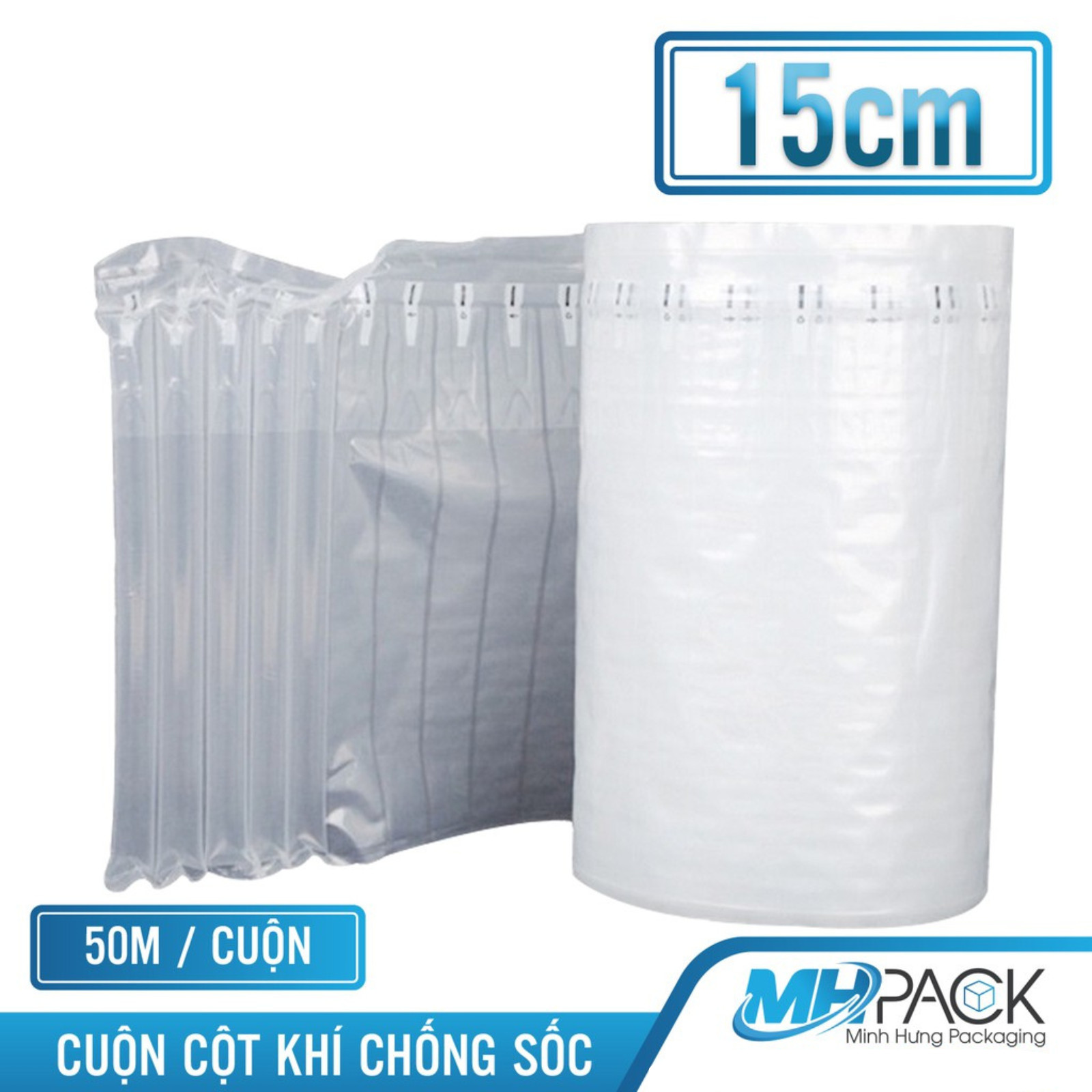 Cột khí chống sốc đệm hơi cuộn khổ 15cm dài 50m gói hàng bóng khí bọc hàng inflatable túi khí chèn hàng-MHPACK