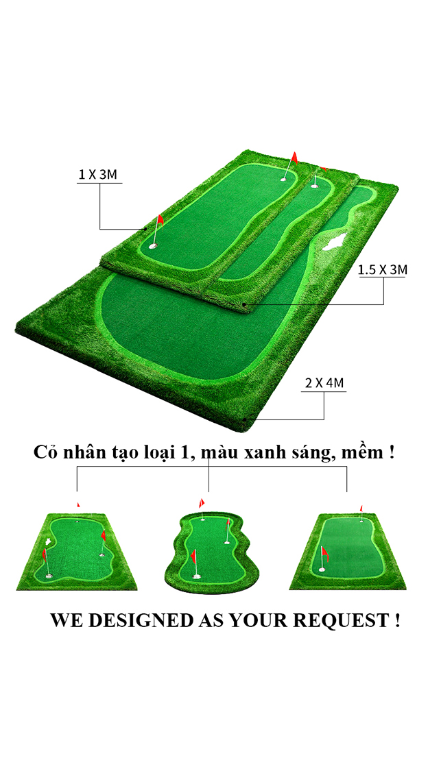 Thảm tập GOLF tại nhà (Loại 2m x 5m)