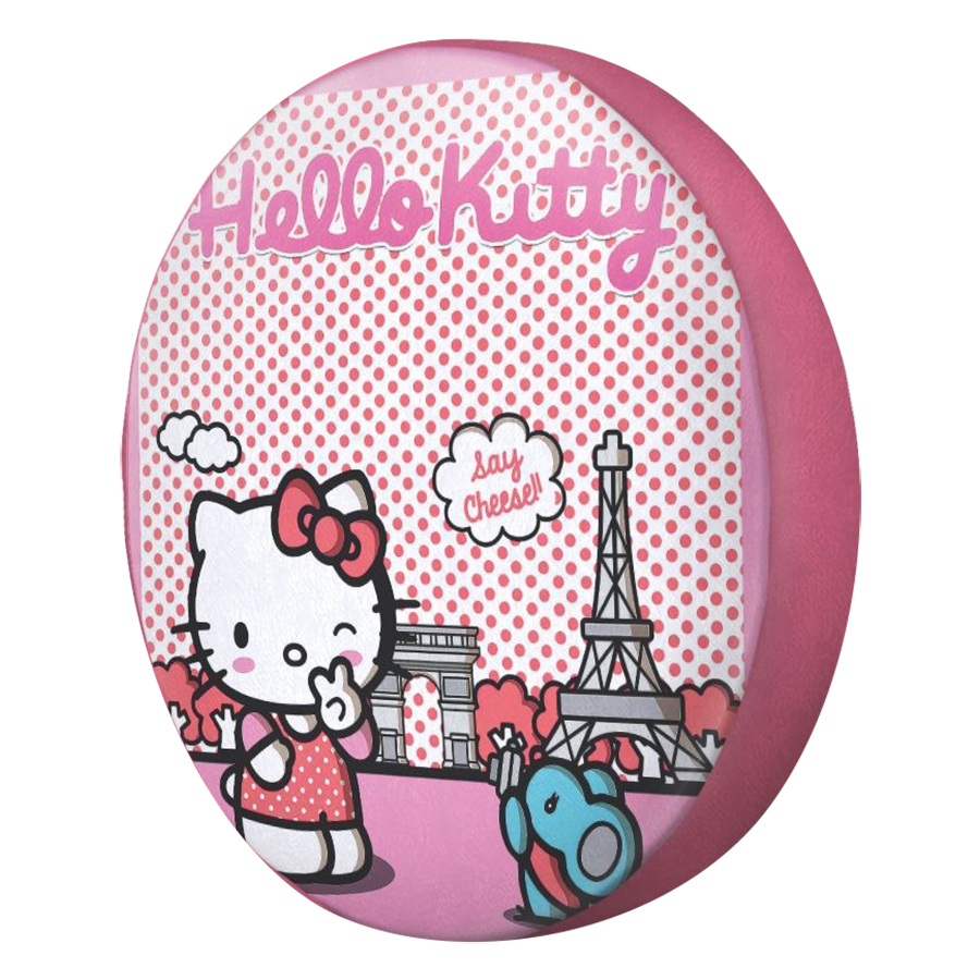 Gối Ôm Tròn Hello Kitty Chụp Ảnh Bên Tháp Paris - GOCT026