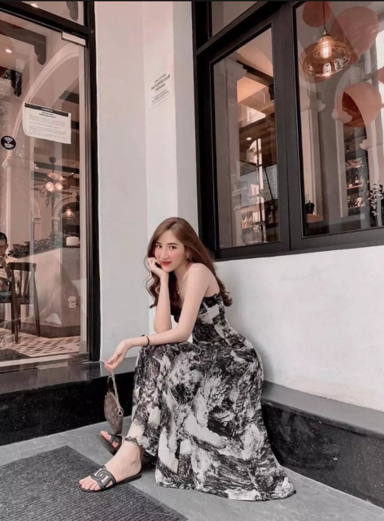 Đầm 2 Dây Dự Tiệc Dáng Dài, Đầm 2 Dây Body Thời Trang Hàn Quốc, Trẻ Trung Vải Lụa Mềm Mịn Thoáng Mát