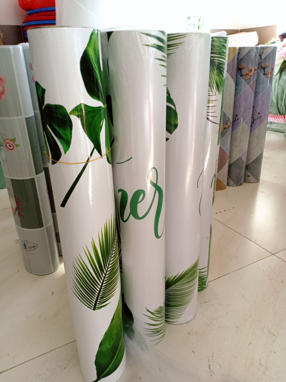 Cuộn 3 Mét Decal Giấy Dán Bếp Tráng Nhôm Cách Nhiệt Hello Summer