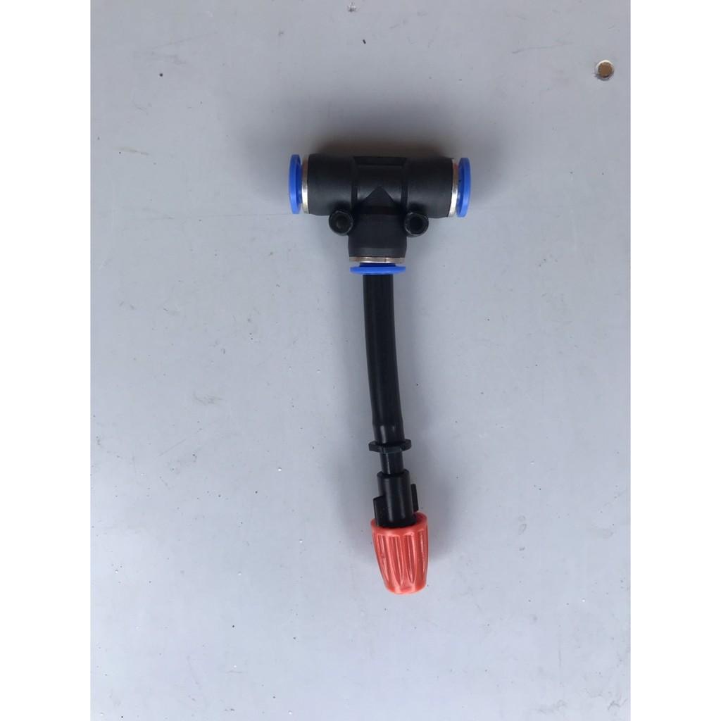 BÉC PHUN SƯƠNG 1 HƯỚNG MÀU CAM KÈM NỐI NHANH T 8MM