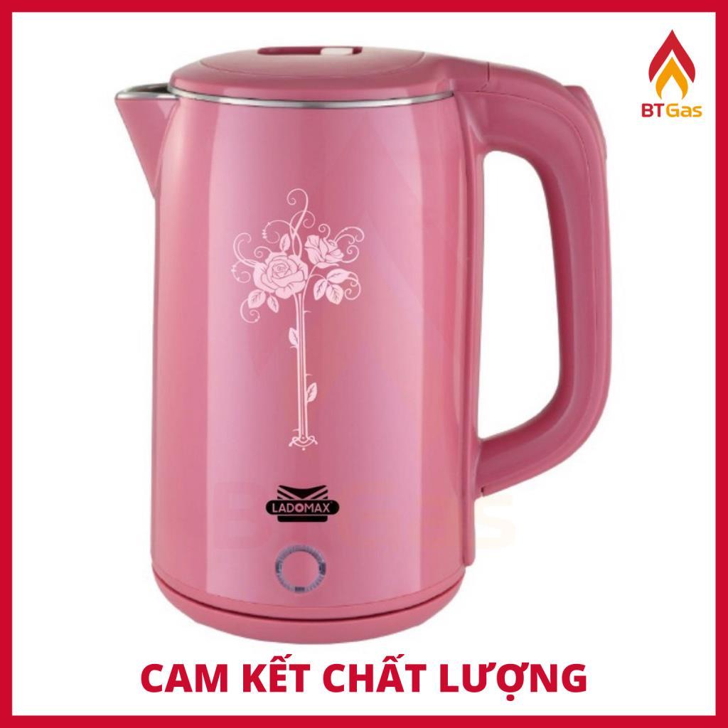 Bình đun siêu tốc 2 lớp chống phỏng dung tích 2.3 Lít, ấm siêu tốc đun nước siêu nhanh Inox Ladomax HA-887 - Hàng chính hãng