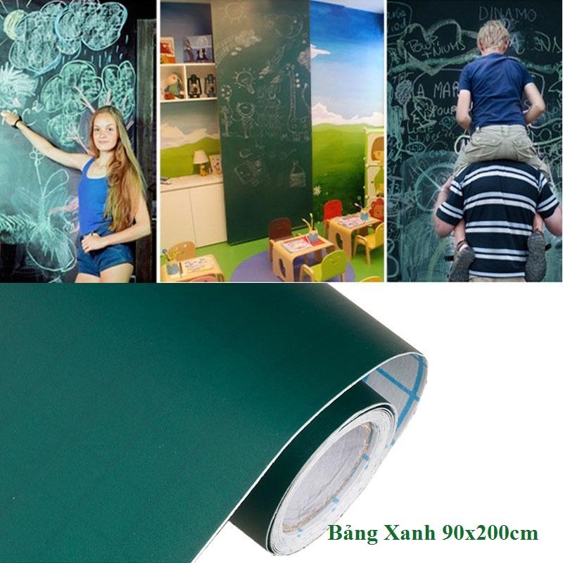 (TẶNG BÚT VÀ PHẤN)BẢNG XANH DÁN TƯỜNG BẰNG NHỰA PVC LOẠI 90X200CM( CÓ BẢNG XANH VÀ BẢNG TRẮNG)