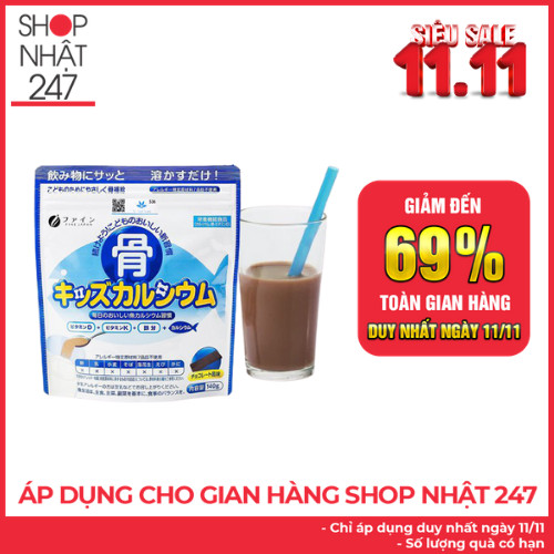 Bột canxi cá tuyết Fine cho trẻ em Nhật Bản (140g)