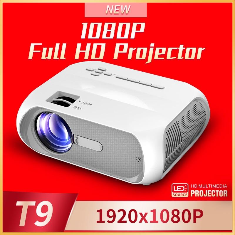 Mới T9 Máy Chiếu Mini HD 1080P Android Video Di Động Di Động Văn Phòng Trò Chơi Rạp Hát Tại Nhà Có Dây Màn Hình Chiếu Không Dây