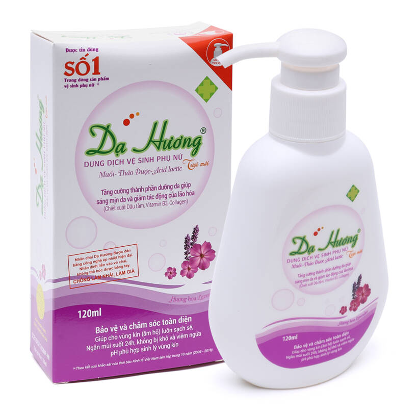 Dung dịch vệ sinh phụ nữ Dạ Hương - Hương hoa Lavender 120ml