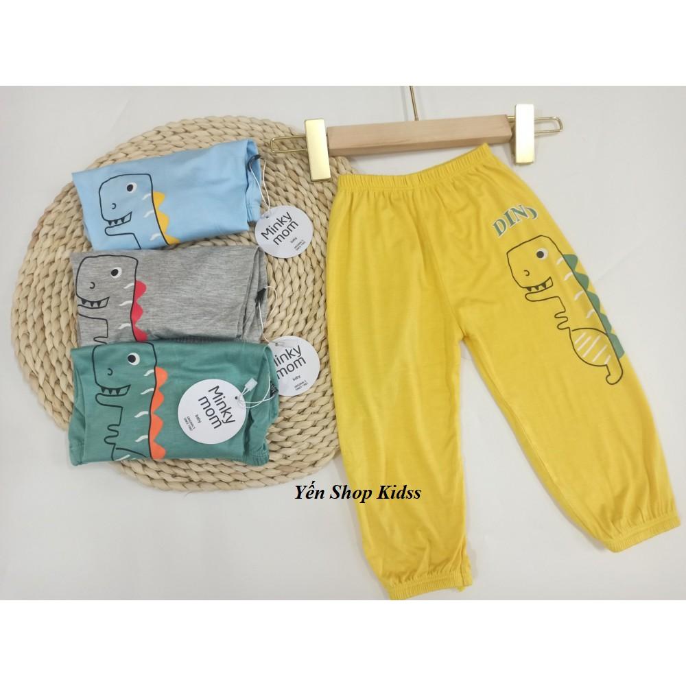 Quần Dài Chất Thun Lạnh Họa Tiết Khủng Long Cho Bé (6-18kg) (179