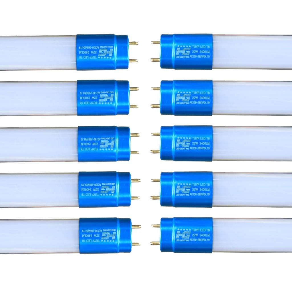 Bộ 10 Bóng đèn led Tuýp thủy tinh 22W 1,2m, (ánh sáng trắng)