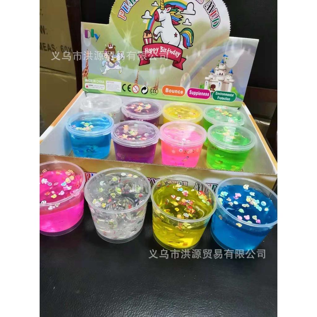 Slime dạng âu đầy charm hoa quả 9 màu cực đẹp Đồ chơi hũ slam chất nhờn ma quái squishy dẻo bóng phồng phình