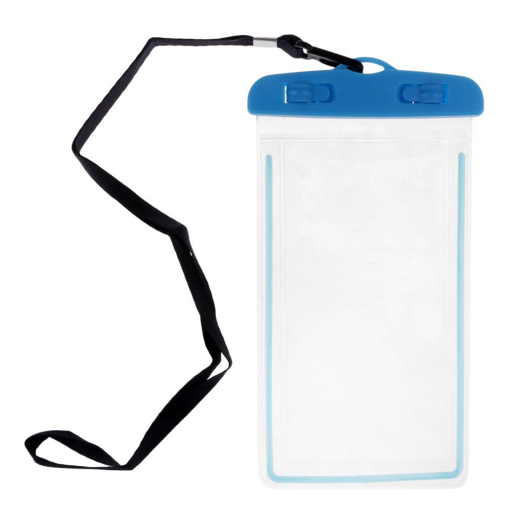 3xUnderwater Waterproof Cell Phone Pouch Dry Bag Case Cover Touchscreen Blue