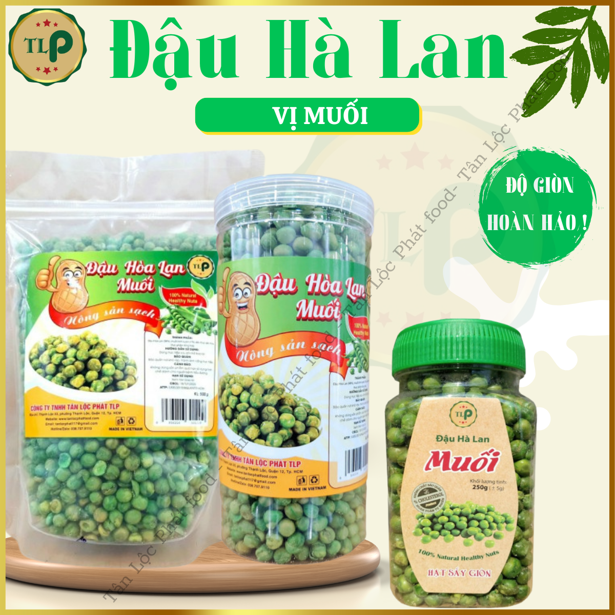 ĐẬU HÀ LAN RANG MUỐI TÂN LỘC PHÁT - BỊCH 100G