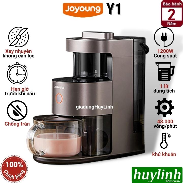 Máy làm sữa hạt cao cấp Joyoung Y1 - 1 lít - 1200W - Tặng cối xay khô - Hàng nội địa bảo hành 2 năm - Hàng nhập khẩu