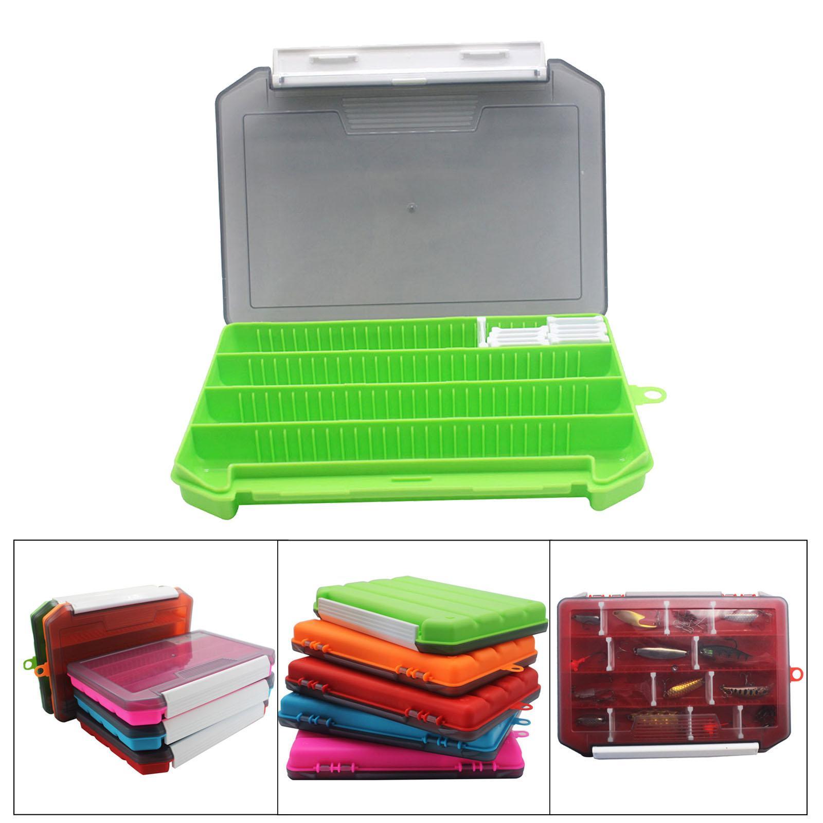 Fishing Box Tray Organizer Case Fishing Baits Hooks Rig Green