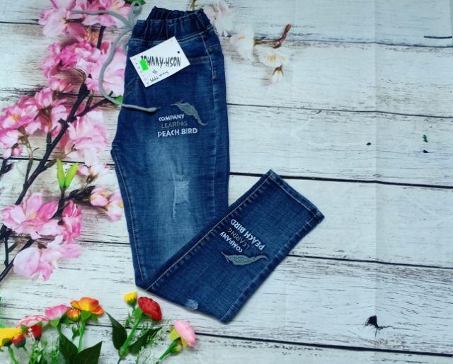 quần jeans lưng thun co giãn tạo dáng ôm body