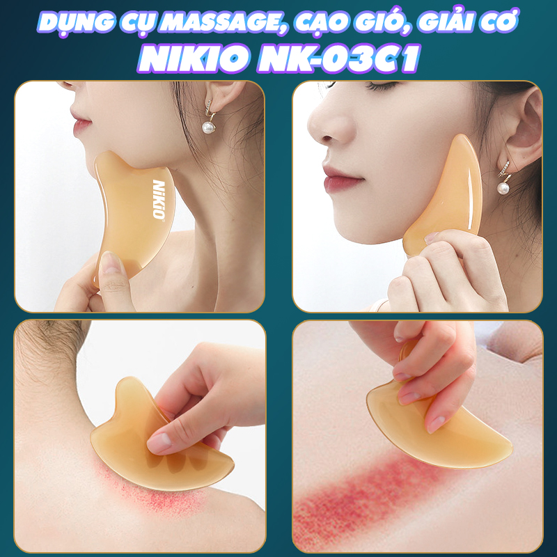 Dụng cụ massage, cạo gió, giải cơ Nikio NK-03C1 - Massage mặt cao cấp, nâng cơ giảm nếp nhăn hiệu quả