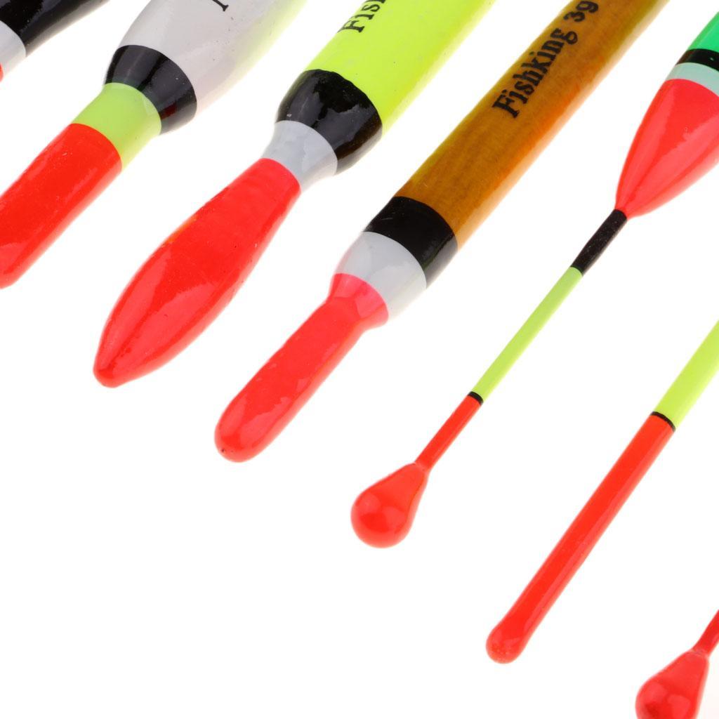 10pcs Fishing Balsa Wood Floats Bobbers Buoy Carp Coarse Fishing