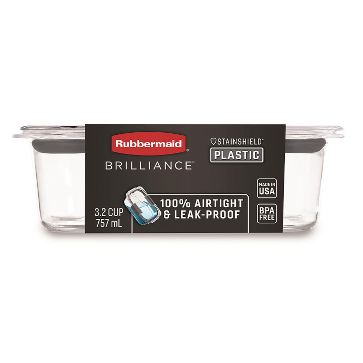 Hộp nhựa đựng thực phẩm cao cấp Tritan Brilliance size 757ML Rubbermaid USA