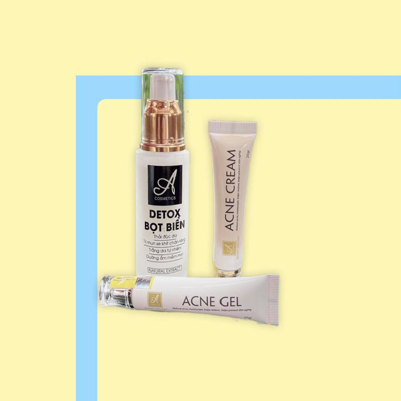 Bộ sản phẩm thải độc, ngừa mụn, làm sạch sâu Acosmetics