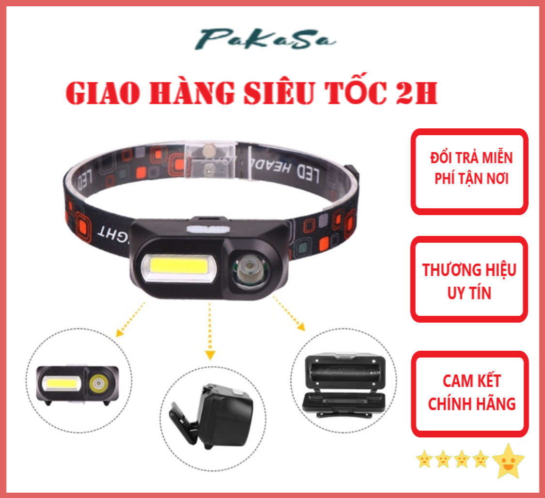 Đèn Pin Đội Đầu Siêu Sáng KX-1804 Dùng Pin 18650 - Chính Hãng ( Tặng kèm pin và sạc usb)