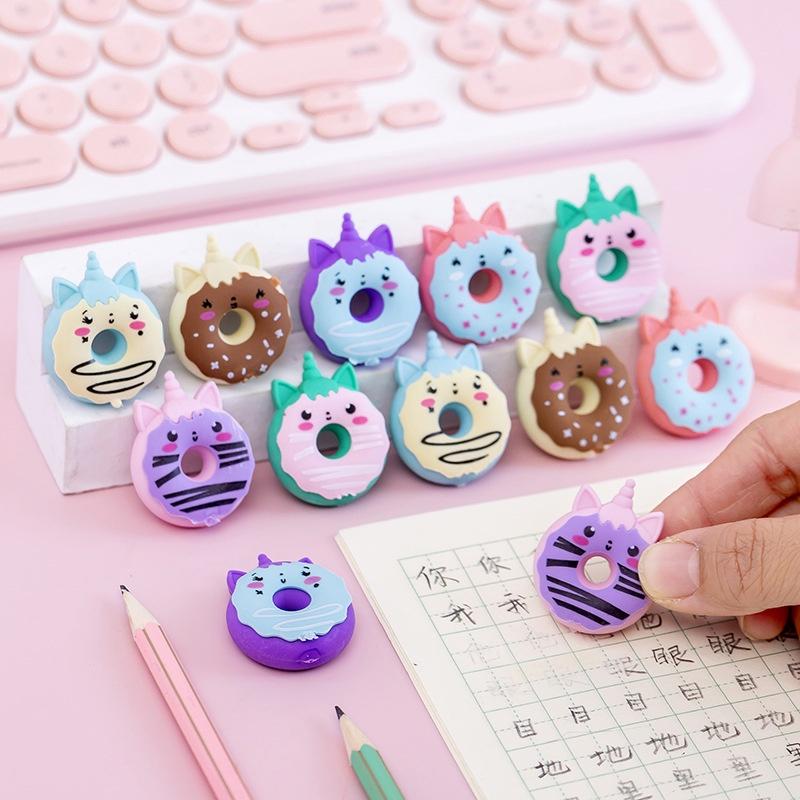 Gôm tẩy hình bánh donut nhiều màu họa tiết ngộ nghĩnh dành cho học sinh/sinh viên PK1146