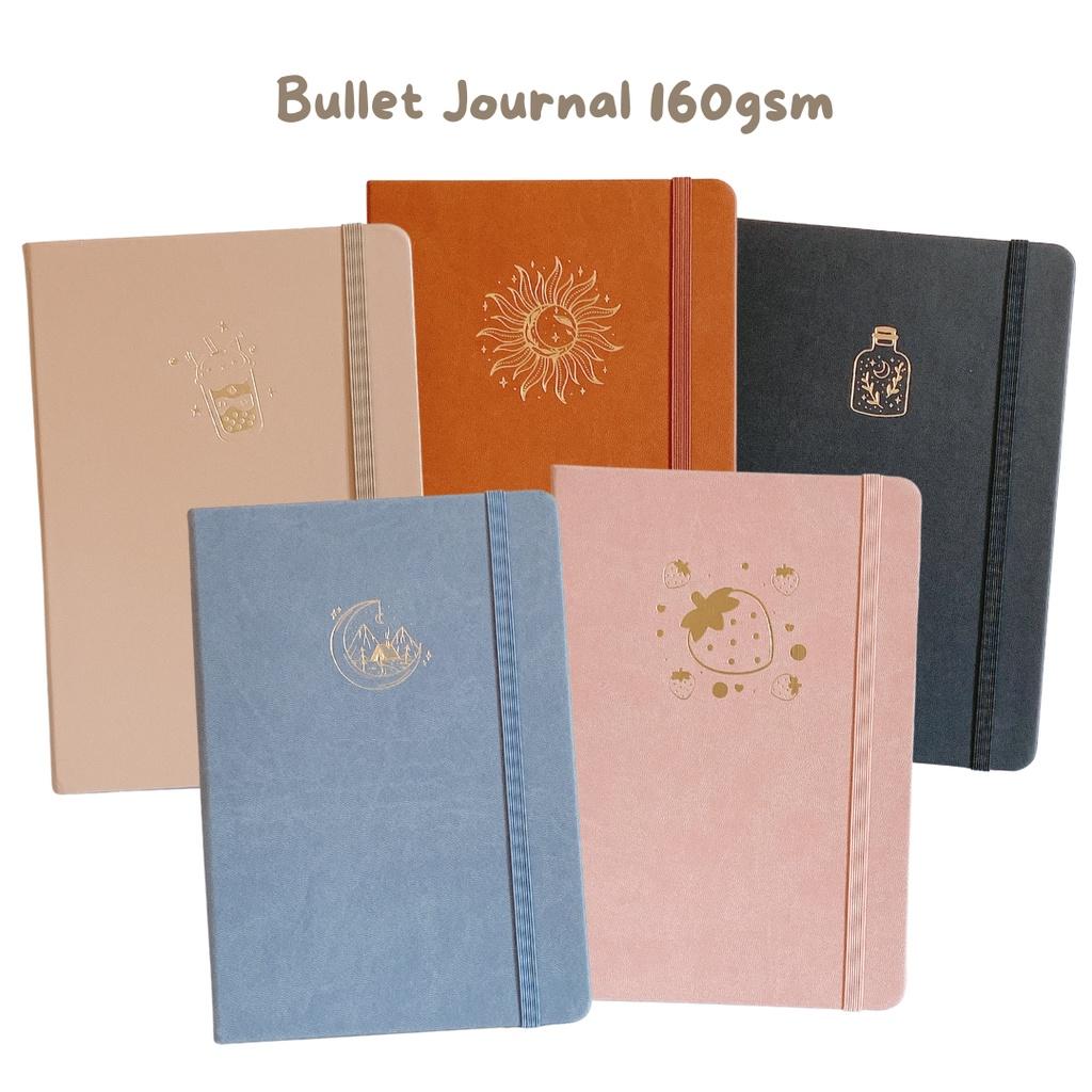 Sổ Bullet Journal Giấy Dày 160GSM - Sổ Bìa Da ruột Dot Grid Chấm Bi 160 Trang