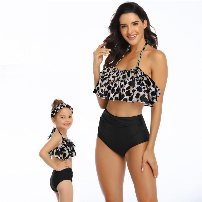 Phù Hợp Với Họ Mẹ Và Con Gái Bikini Bộ Đồ Bơi 2021 Đồ Bơi Nữ In Đồ Bơi Trẻ Em Kid Cho Bé Gái Đi Biển Đồ Bơi