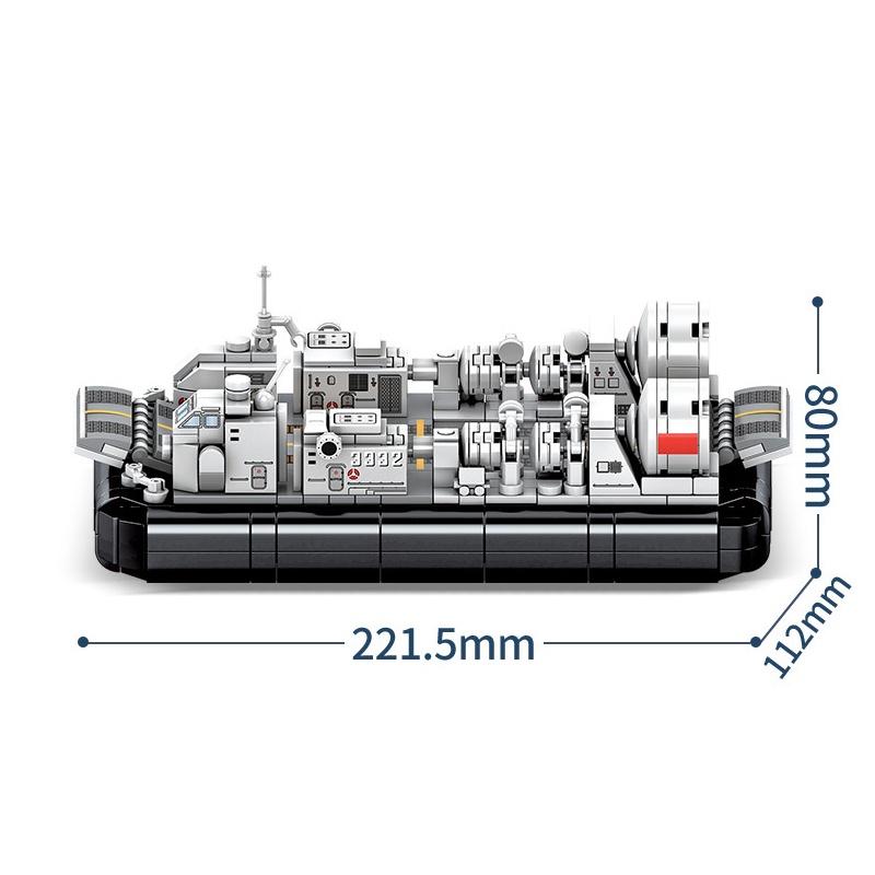 Đồ chơi Lắp ráp Thuyền đổ bộ 726 LCAC, Sembo Block 202048 Xếp hình thông minh, Mô hình Tàu chiến