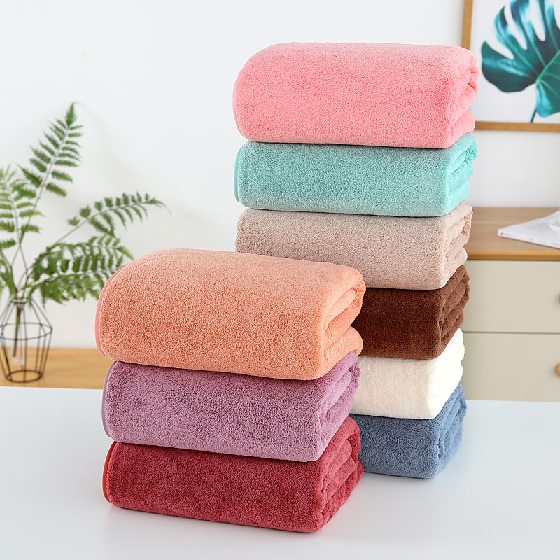 Khăn Tắm Lông Cừu Hàn Quốc Size Lớn 70x140cm Mềm Mại, Thấm Hút Tốt
