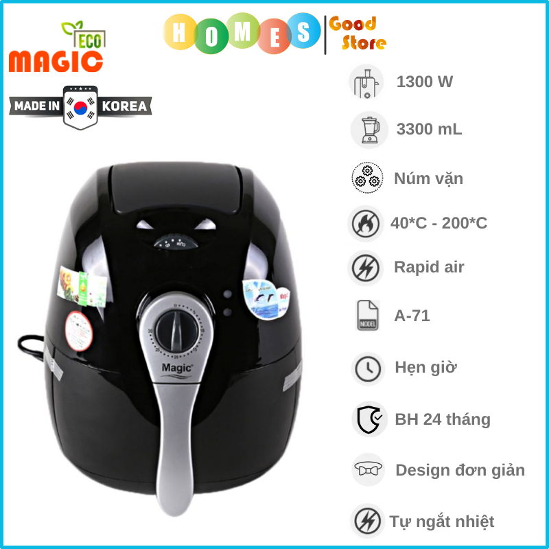 Nồi Chiên Không Dầu MAGIC KOREA A-71 Dung Tích 3