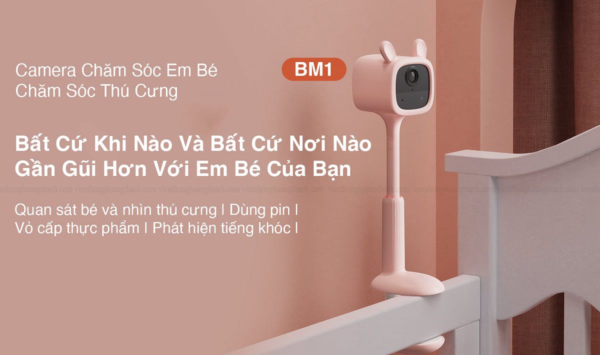 Camera không dây pin sạc IP WIFI EZVIZ BM1 trông trẻ phát hiện tiếng khóc - Hàng chính hãng