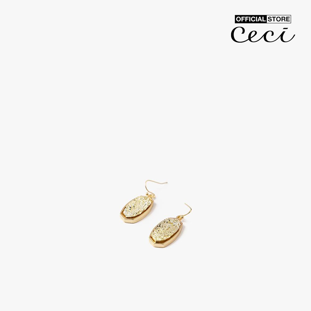 CECI - Khuyên tai nữ dáng thả mặt oval thời trang CC1-02000121