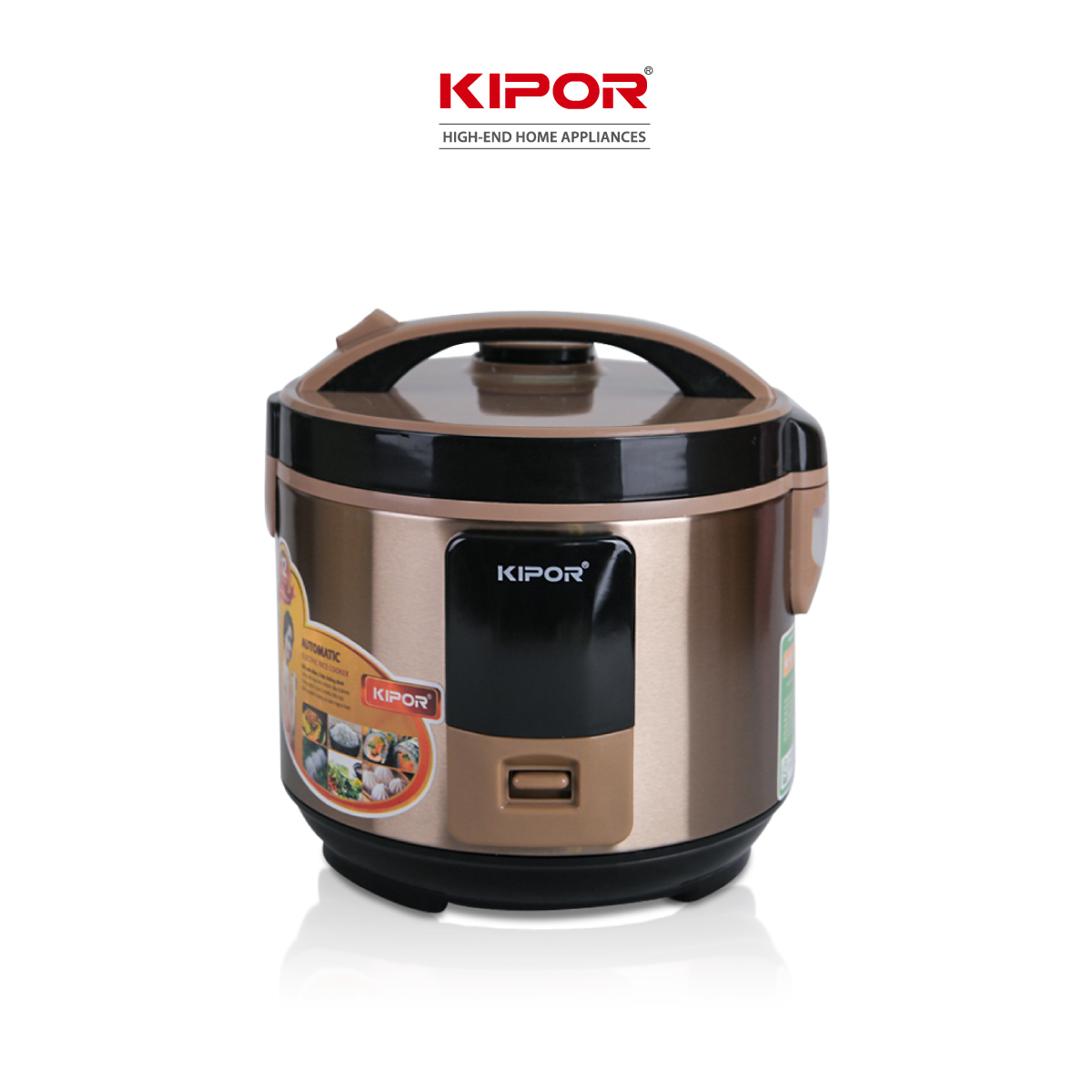 Nồi cơm điện KIPOR KP-N1512 - 1.2L - Lớp chống dính TEFLON 5 lớp lòng nồi dầy 3mm nặng 690G toả nhiệt đều cho 2-3 người ăn - Hàng chính hãng