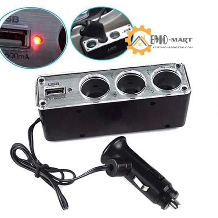 Bộ chia cổng cắm tẩu trên ô tô V2 WF-0096 siêu bền - có bảo hành