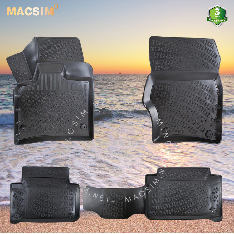 Thảm lót sàn ô tô nhựa TPU Silicon Audi Q7 First generation  2005- 2015 Nhãn hiệu Macsim