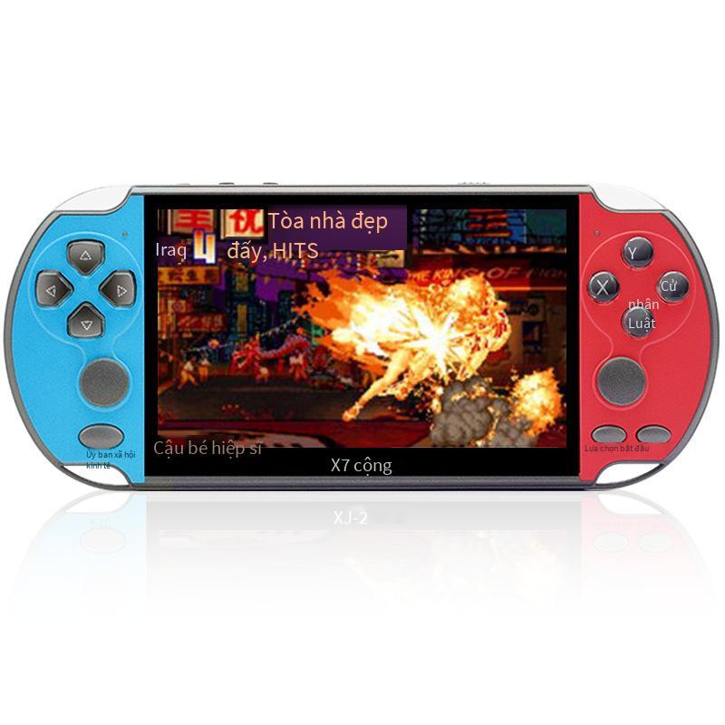 Thuận lợi nhất màn hình lớn 5.1 inch X7PLUS máy chơi game cầm tay PSP gba arcade nes retro FC máy mp5 cầm tay màu đỏ và trắng