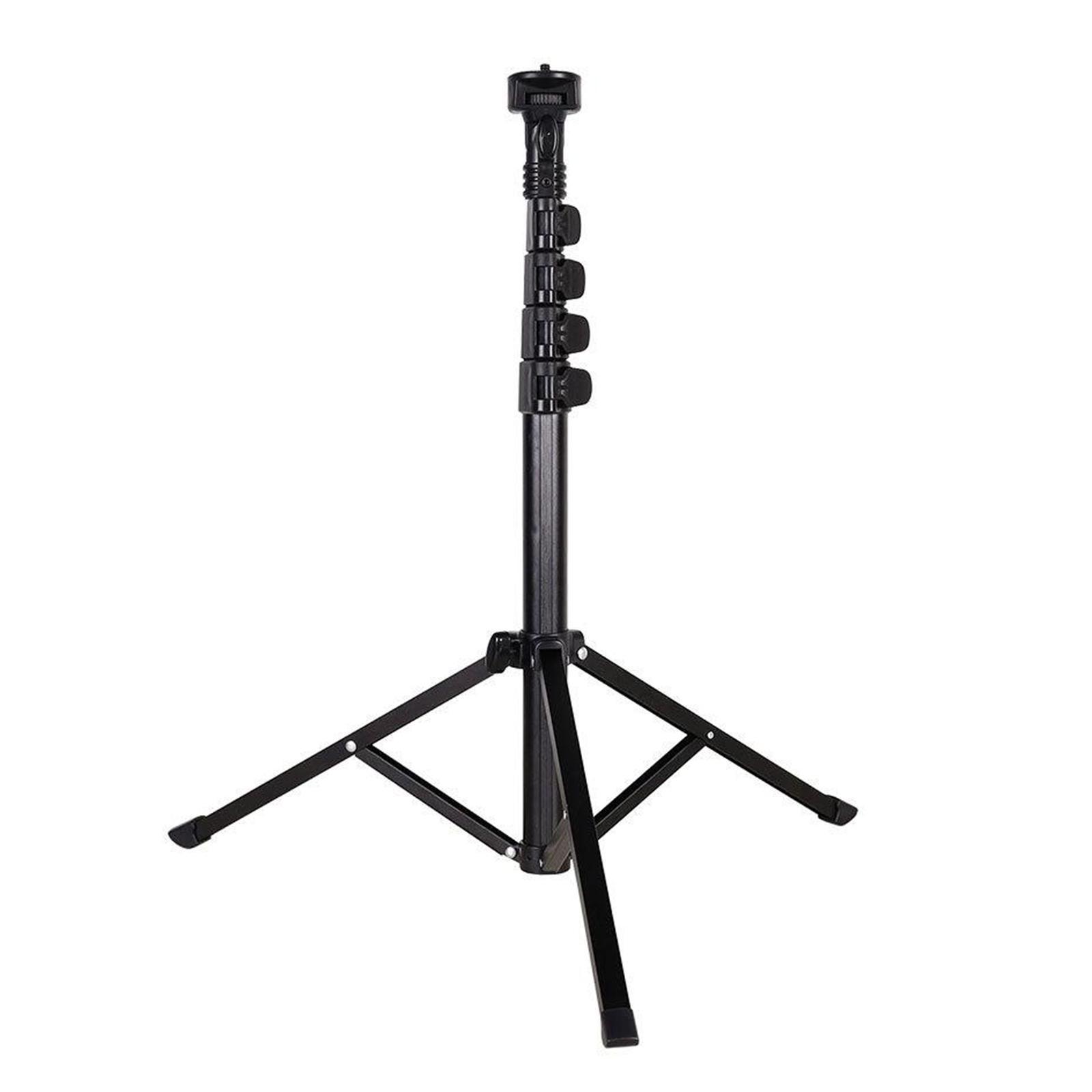 Black Phone Tripod 63 inches Extendable Selfie Stick Tripod Stand Holder