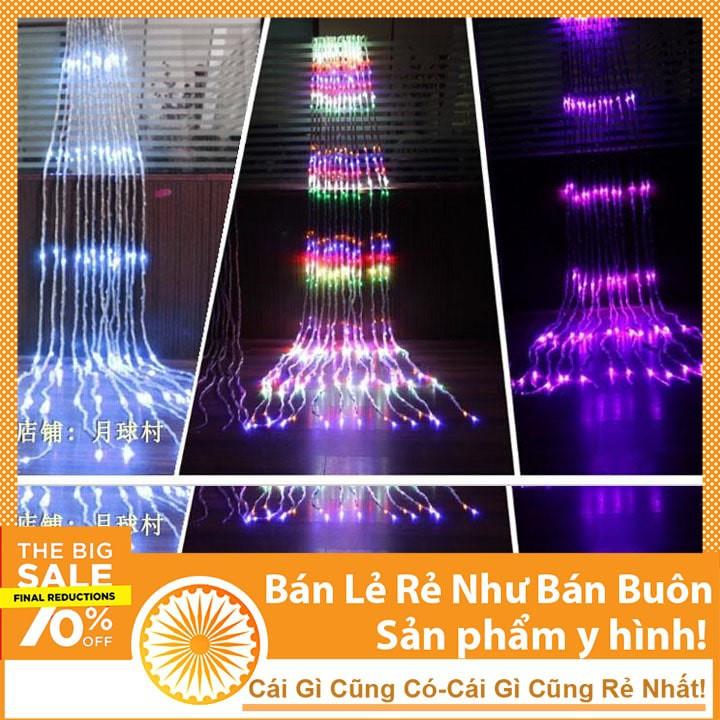 FREE SHIP Đèn Rèm Buông LED Hiệu Ứng Thác Đổ, Mưa Rơi