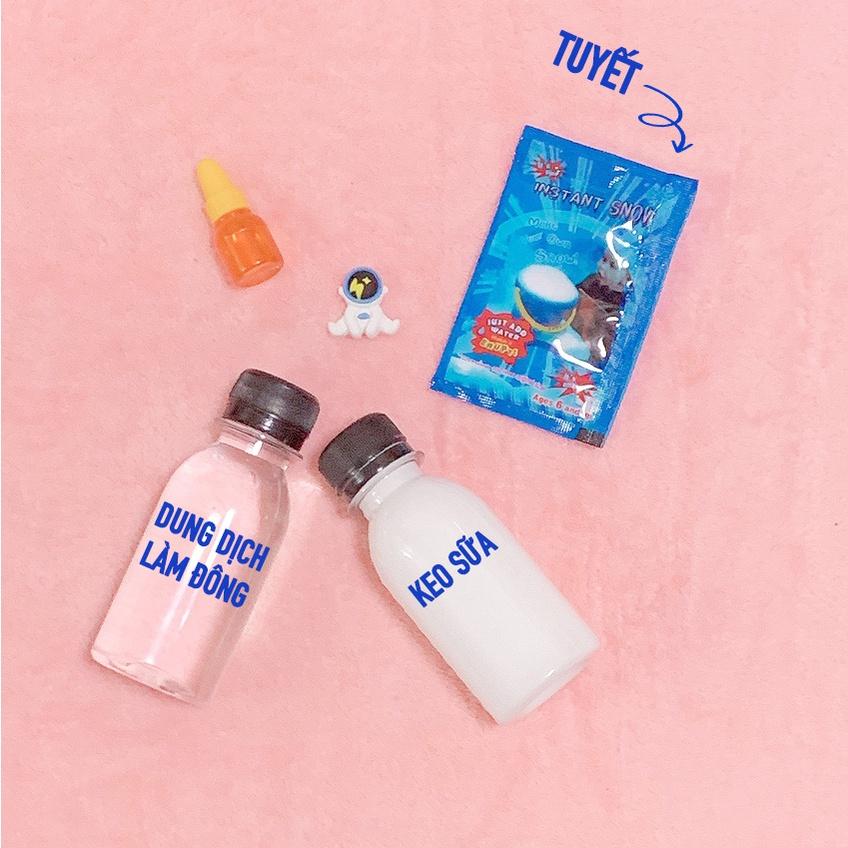 Bộ Kit Slime 5 Món Tiết Kiệm Cho Học Sinh Làm Slime Cơ Bản - Tặng Kèm Charm