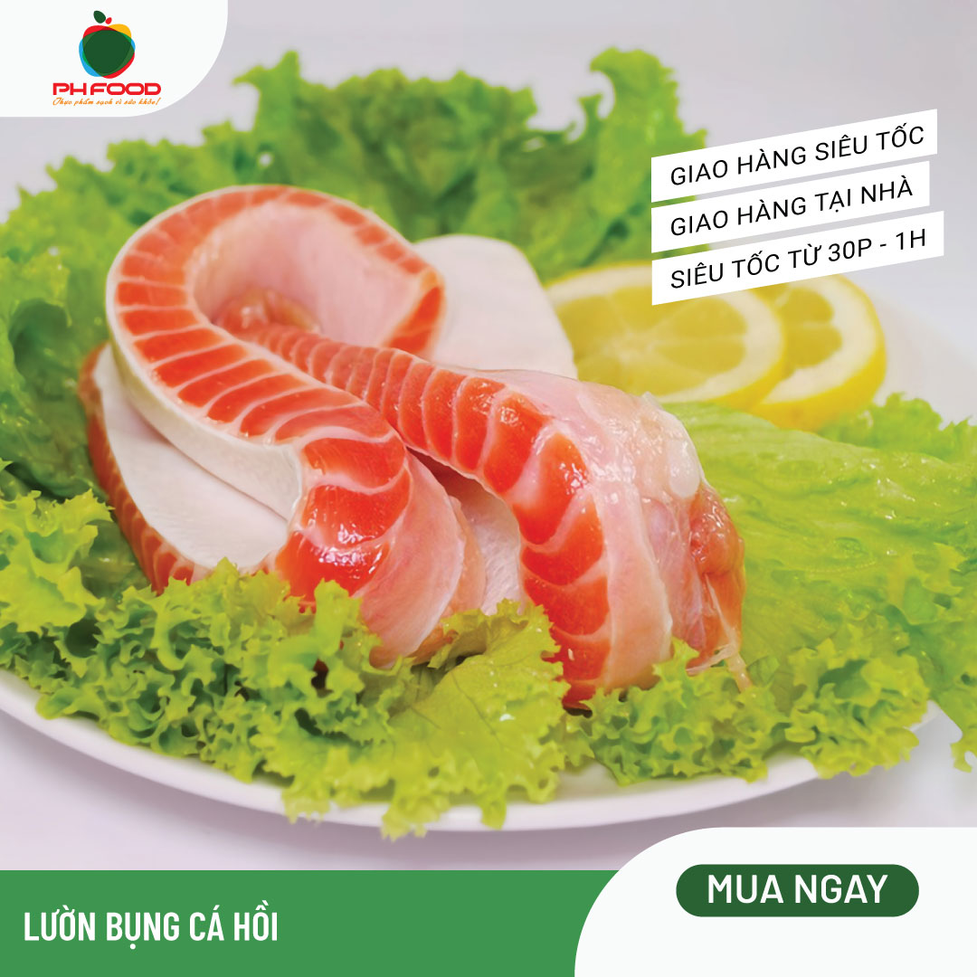 - Lườn Bụng Cá Hồi Đông Lạnh - 1Kg 2 Khay - Size Nhỏ